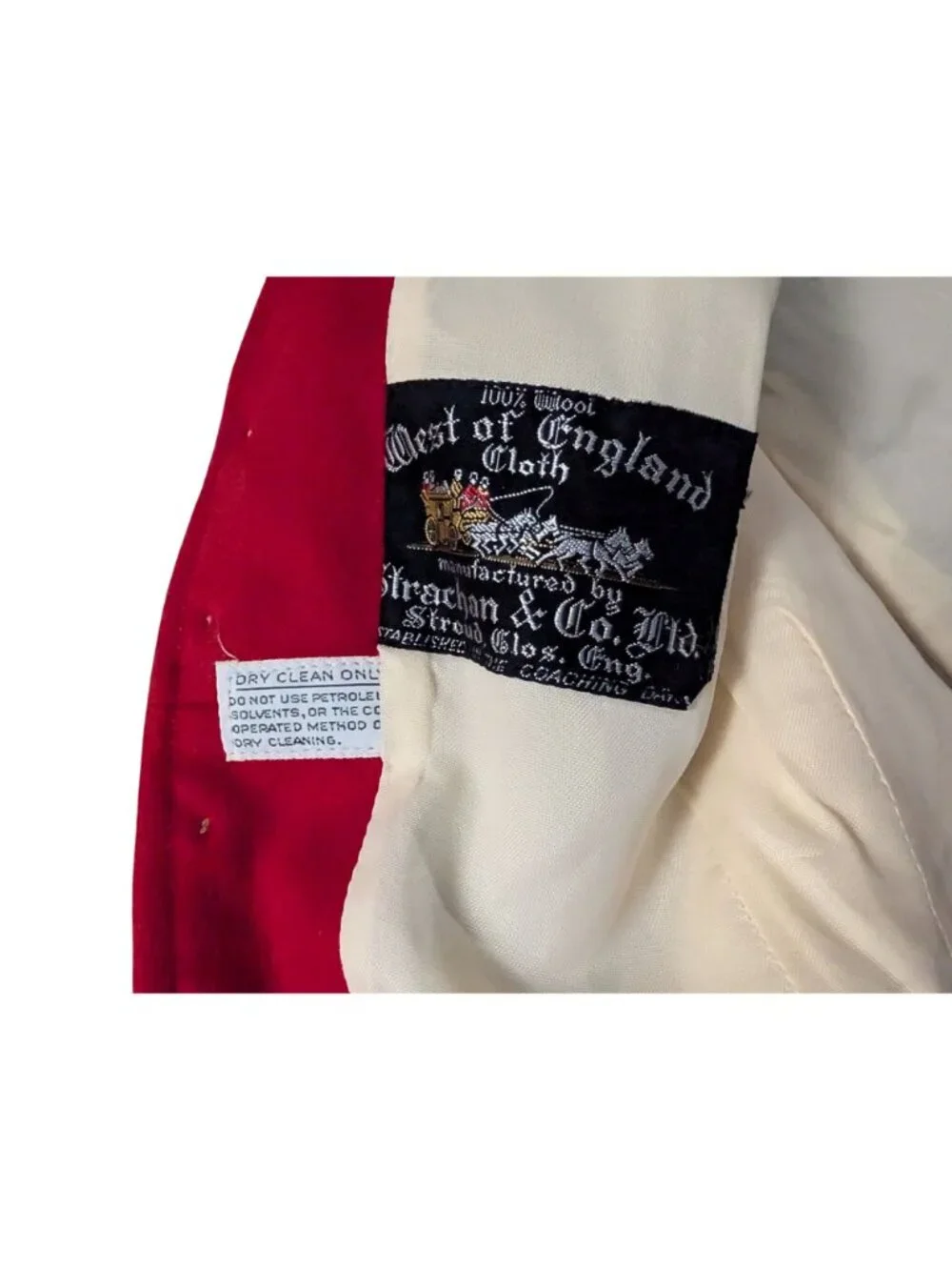 Vintage Neiman Marcus West of England Red Wool Vest Waistcoat Mens 36 S VGUC